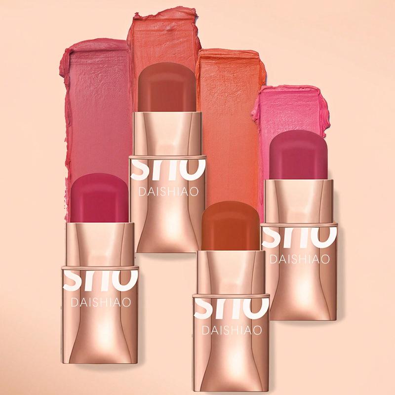 Blush Stick, 3 in 1 Cream Blush for Cheeks, Lips and Eyes, Moisturising Waterproof Cream Blusher, Easy to Apply Makeup Stick for Mature Skin