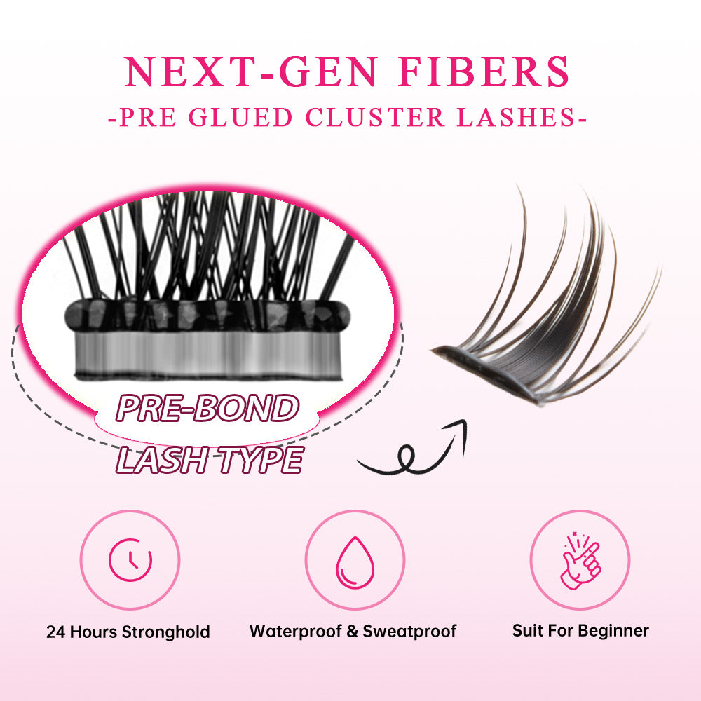 Pre Glued Lash Cluster-Sorbet