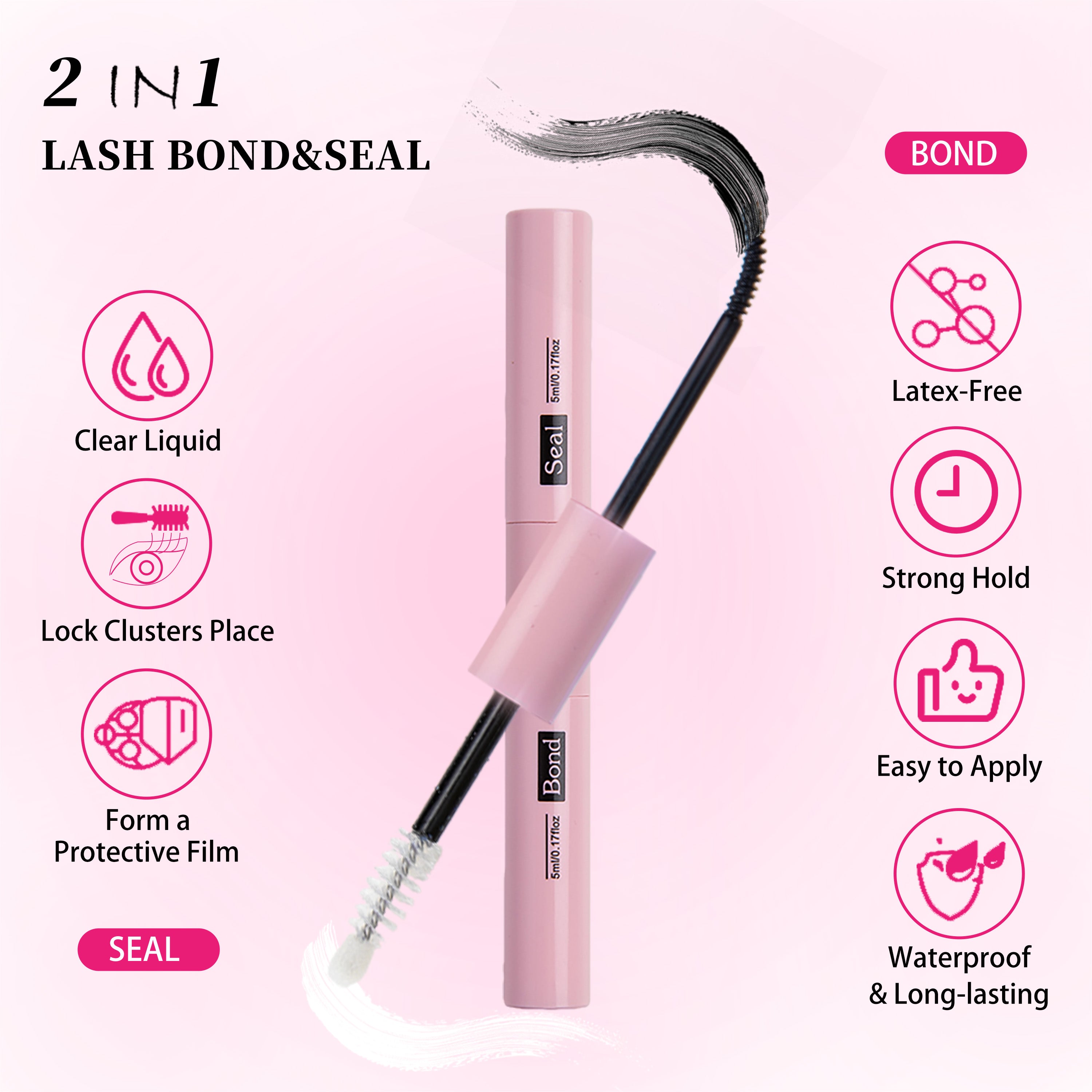 Individual Eyelashes Kit 640PCS, Wispy Lash Clusters with Bond, Seal and Remover, Natural Fluffy D Curl Eyelash Extensions for DIY at Home, Volume Lash Book Kit 9–16mm