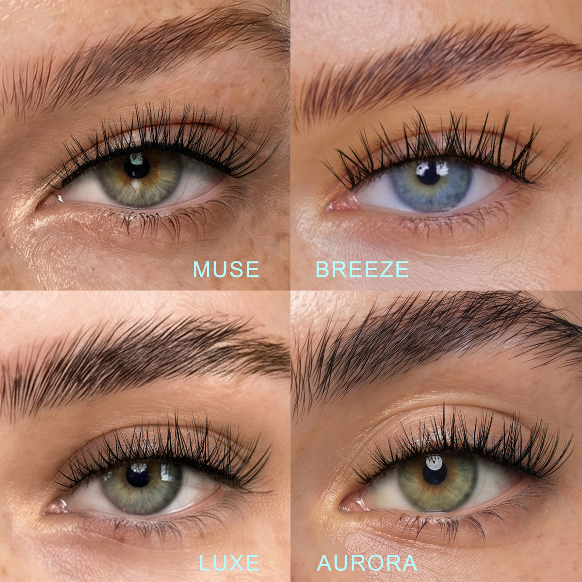 Natural Lash Clusters Kit, Wispy Individual Lash Clusters, Soft Lightweight Lash Extensions with Bond & Seal & Tweezers, DIY Eyelash Extension Kit for Everyday Wear (Muse)