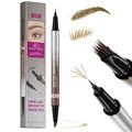 Eyebrow Pencil, Magic 2 in 1 Eyebrow Pen Pro, Waterproof Eye Brow Pen with 4 Tips, Long-Lasting Smudge-Proof Brow Pen for Natural Hair-Like Strokes and Everyday Makeup, BROWN