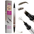 Eyebrow Pencil, Magic 2 in 1 Eyebrow Pen Pro, Waterproof Eye Brow Pen with 4 Tips, Long-Lasting Smudge-Proof Brow Pen for Natural Hair-Like Strokes and Everyday Makeup, DARK BROWN