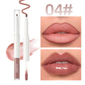 2-in-1 Double-Ended Lip Liner & Lip Gloss Duo, Long-Lasting Nude Lip Colour, High-Pigment Formula for Fuller, Glossy Lips