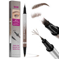Eyebrow Pencil, Magic 2 in 1 Eyebrow Pen Pro, Waterproof Eye Brow Pen with 4 Tips, Long-Lasting Smudge-Proof Brow Pen for Natural Hair-Like Strokes and Everyday Makeup,  BLACK
