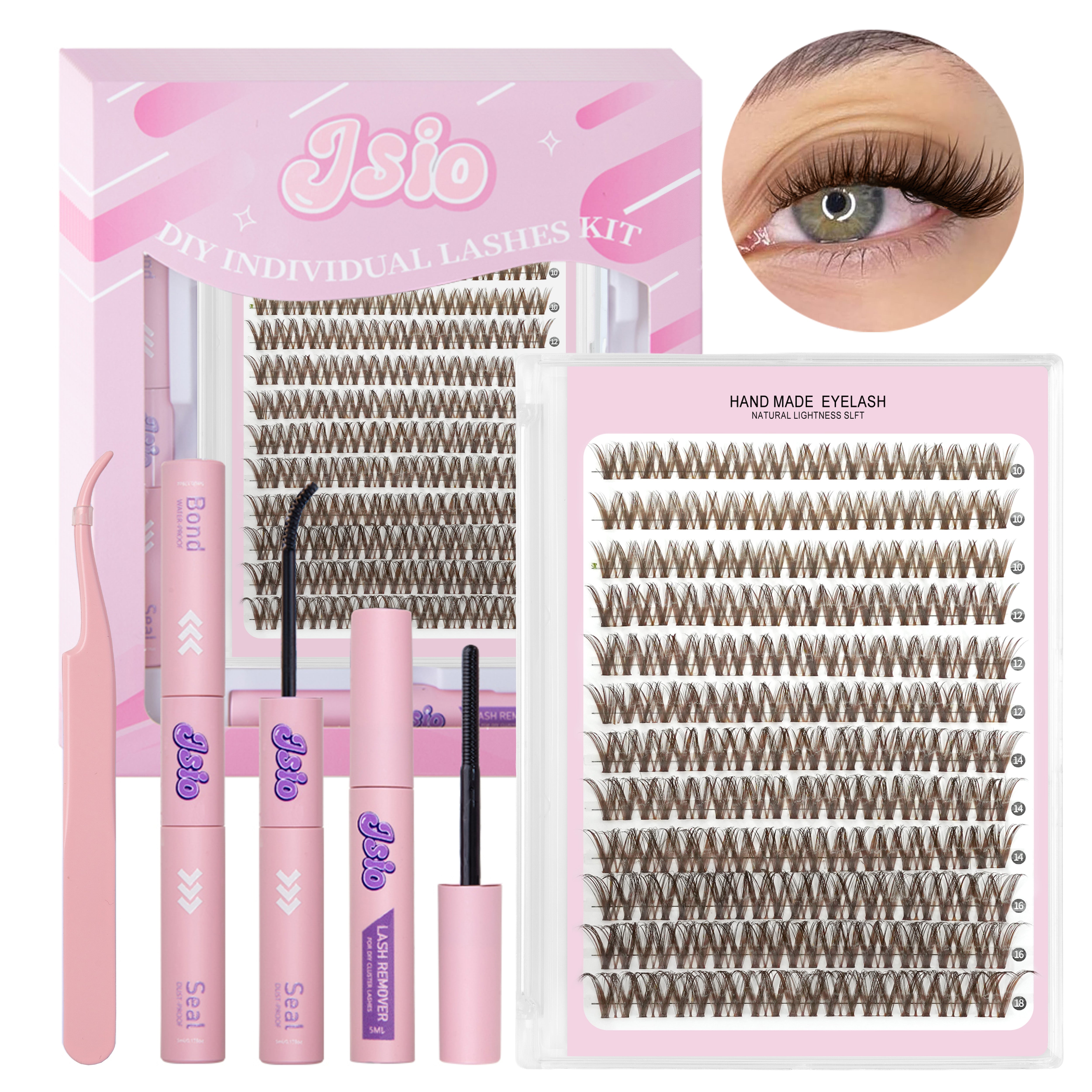 DIY Lash Cluster-Flaunt Brown – Jsio Lash