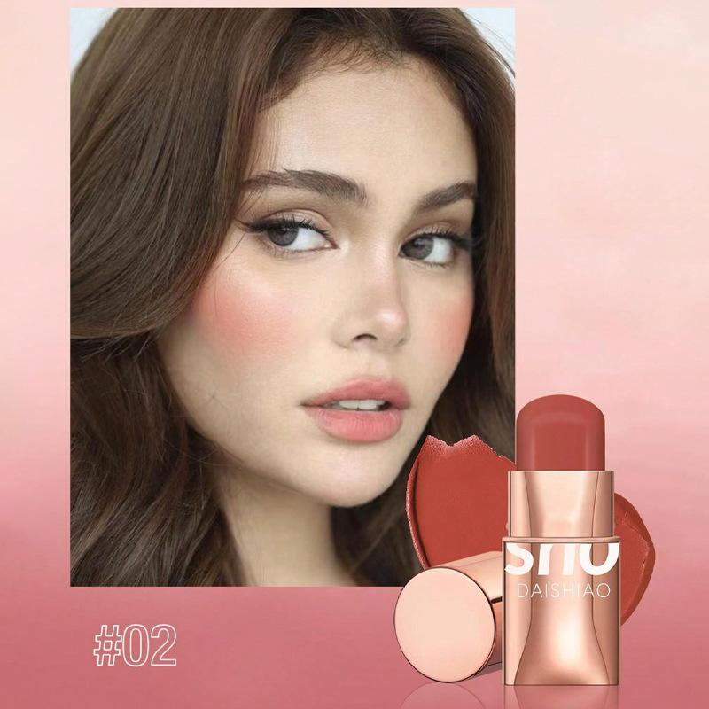 Blush Stick, 3 in 1 Cream Blush for Cheeks, Lips and Eyes, Moisturising Waterproof Cream Blusher, Easy to Apply Makeup Stick for Mature Skin