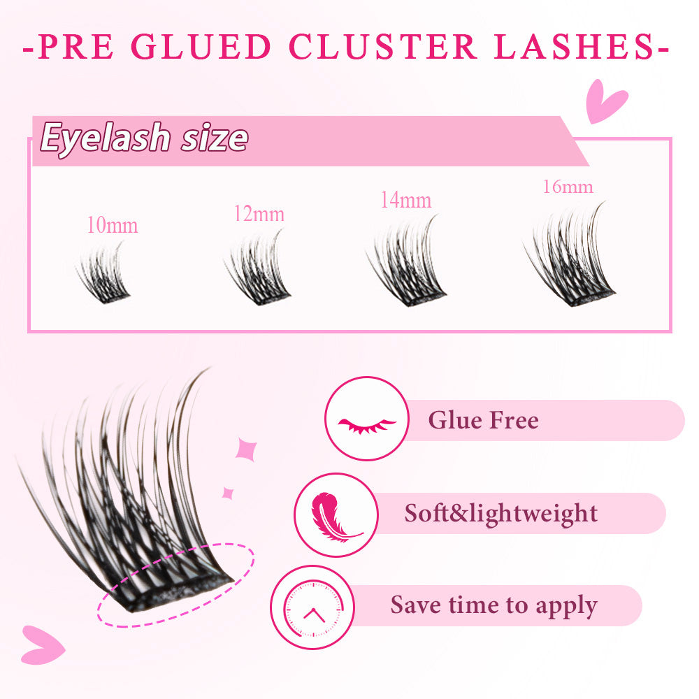 Pre Glued Lash Cluster-Velvet