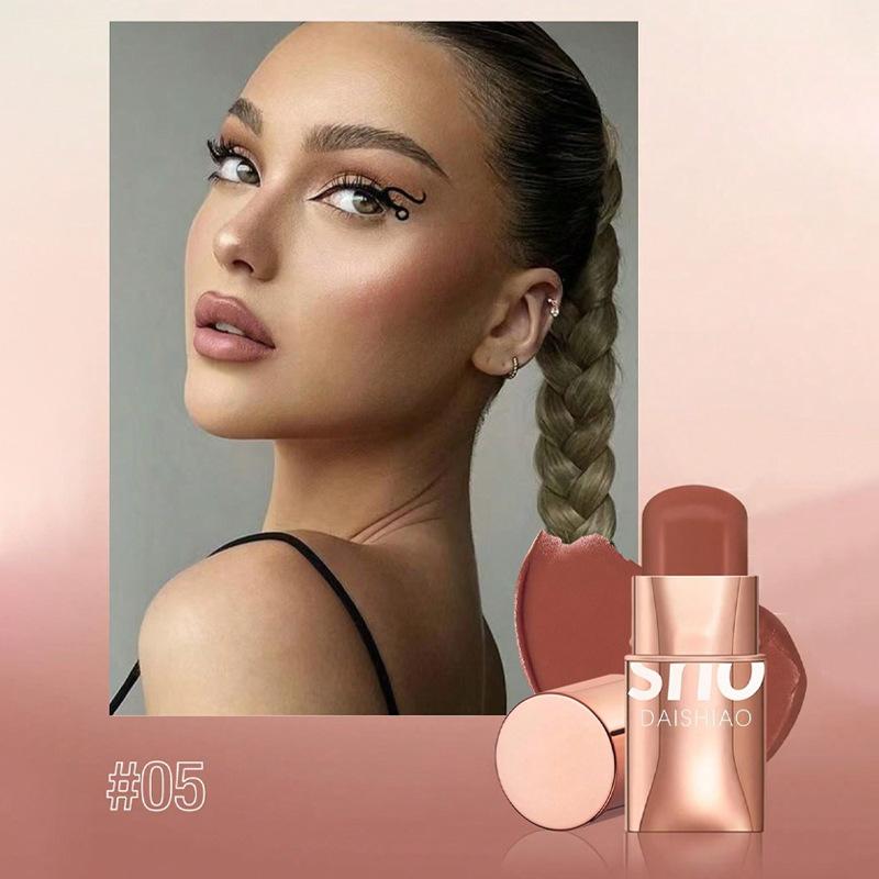Blush Stick, 3 in 1 Cream Blush for Cheeks, Lips and Eyes, Moisturising Waterproof Cream Blusher, Easy to Apply Makeup Stick for Mature Skin
