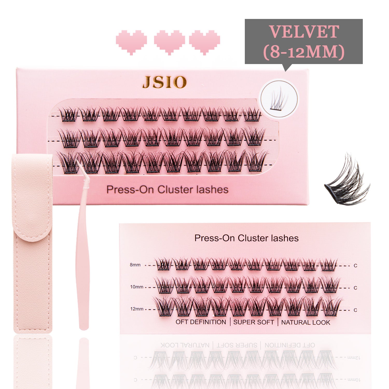 Pre Glued Lash Cluster-Velvet