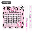 Individual Eyelashes Cluster Lashes Kit, Manga Wispy Natural Lash Clusters for DIY Eyelash Extension at Home, Soft Lightweight Everyday Makeup Look